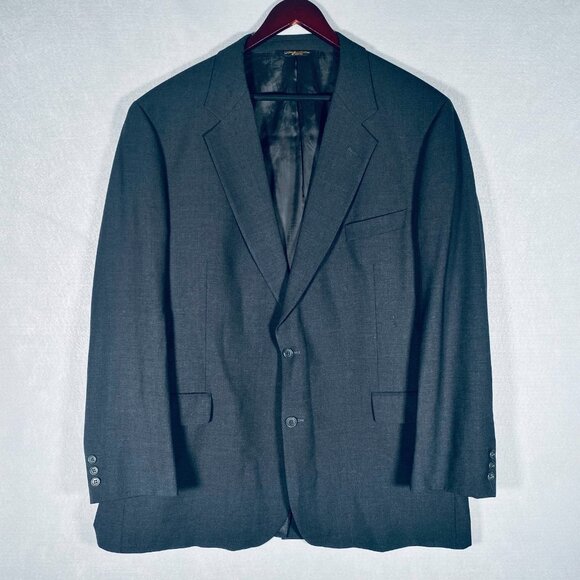 Brooks Brothers Suit Mens 48L Gray Wool 2 Piece Blazer Jacket Pants 38x30 - Picture 4 of 16